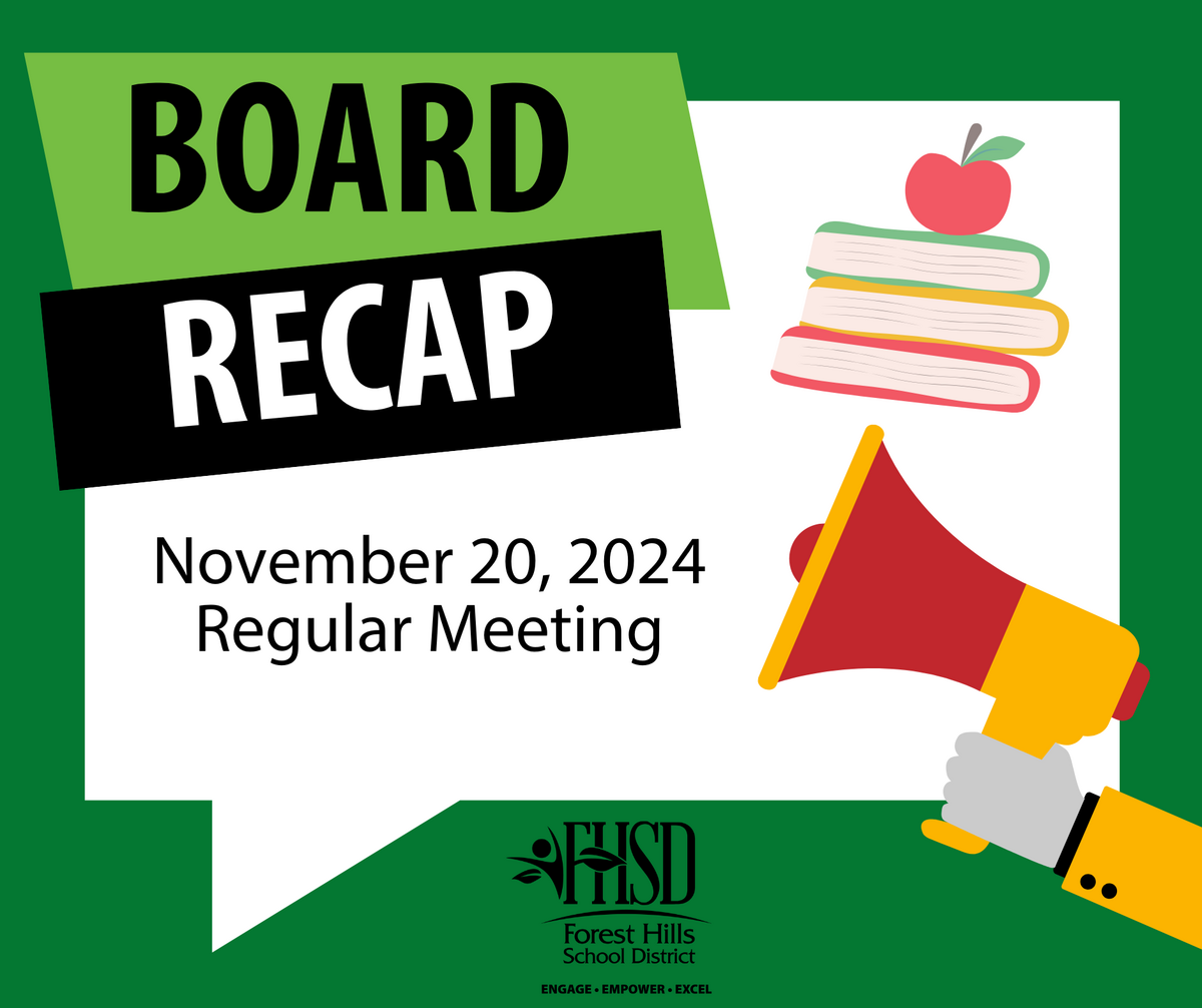 Graphic that reads Board Recap, November 20, 2024 Regular Meeting